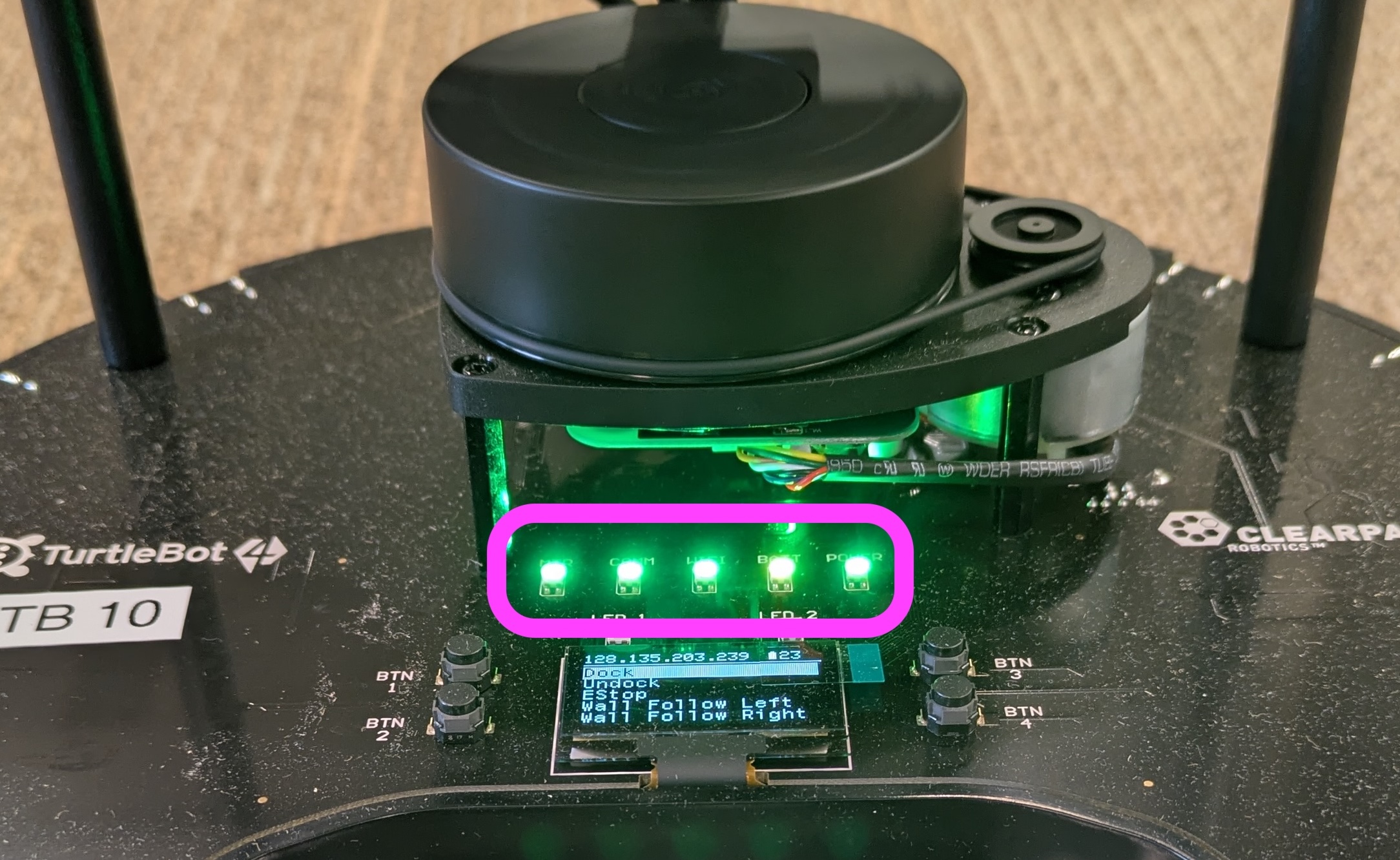 TB4 all LEDs on